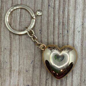 J. Crew Gold Tone Heart Key Chain Purse Charm